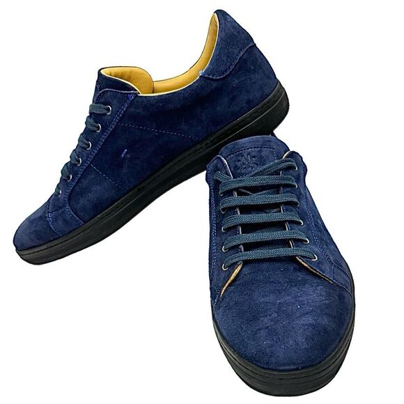 Mezlan Men’s 1968 Sneakers 10.5 M Navy Blue Suede Made in Spain Casual Shoes - Picture 6 of 11